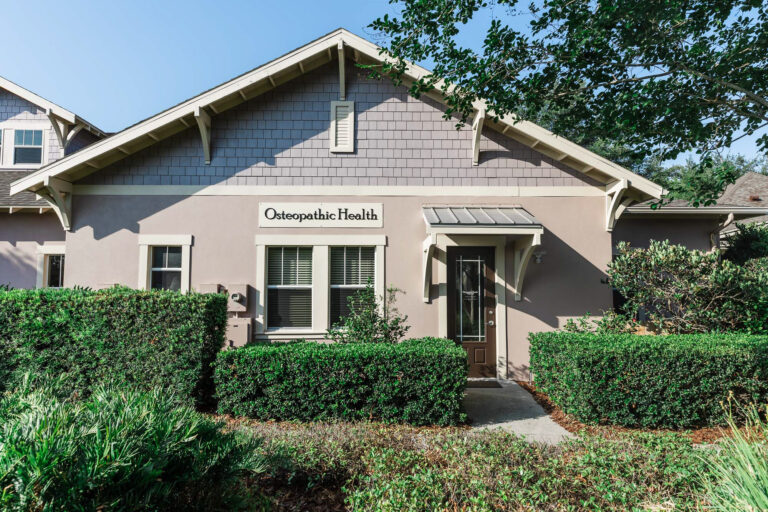 Exterior of the Osteopathic Health of Orlando office on Halder Lane in Baldwin Park