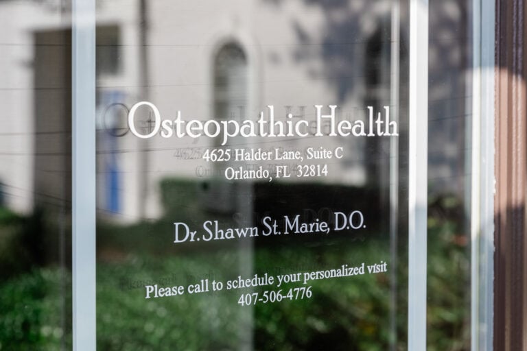 Our front door at Osteopathic Health of Orlando