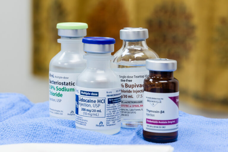 Sterile vials used for in-office injections